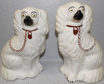 Pair of Antique Staffordshire Spaniels