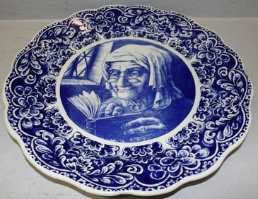 Large Blue & White Delft Charger