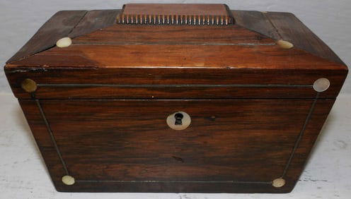 19th Century Rosewood Tea Caddy