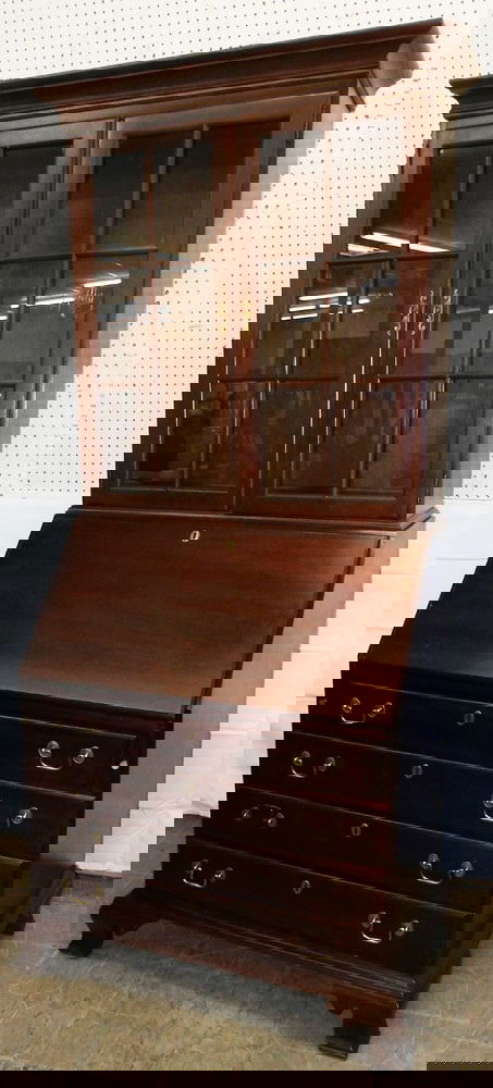 Two Piece Mahogany Slant Front Secretary by Jamestown Sterling (1 of 10)