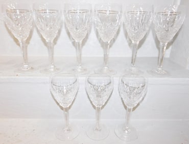 Nine Pieces of Waterford Stemware
