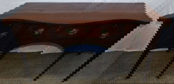 19th Century Mahogany Serpentine Front Sideboard