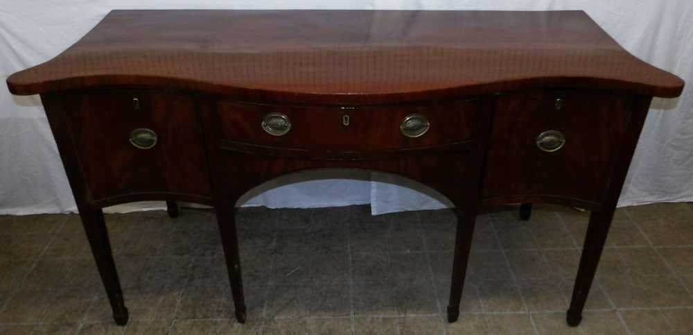 19th Century Mahogany Serpentine Front Sideboard  (1 of 9)