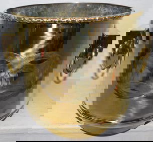 Polished Brass Oriental Jardiniere