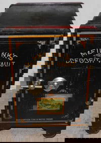 Antique Paint Decorated Fire & Water Proof Safe, (No Combination)