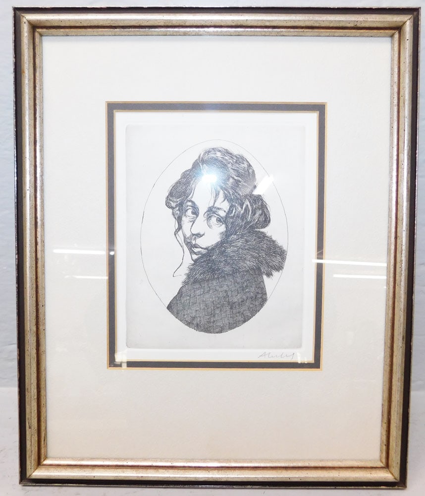 Framed & Matted Block Print Pencil Signed (1 of 4)