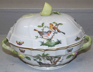 Painted Porcelain Herend Covered Tureen