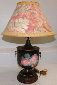 Painted Tole Urn Form Lamp