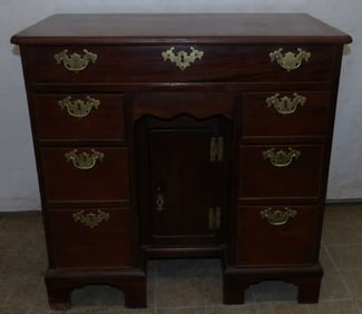 19th Century English Mahogany Kneehole Desk