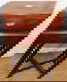 19th Century Rosewood Lap Desk on Stand with Mother of Pearl Inlay