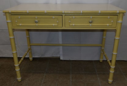Painted Faux Bamboo Ladies Desk by Thomasville