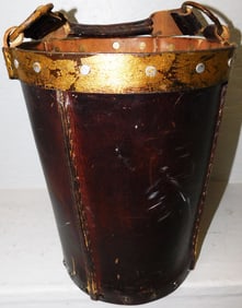 Leather Fire Bucket by Sarreid Limited