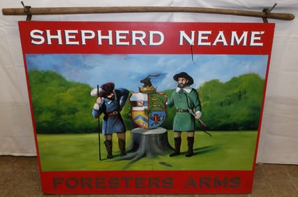 Painted Resin Sign, (As Found)