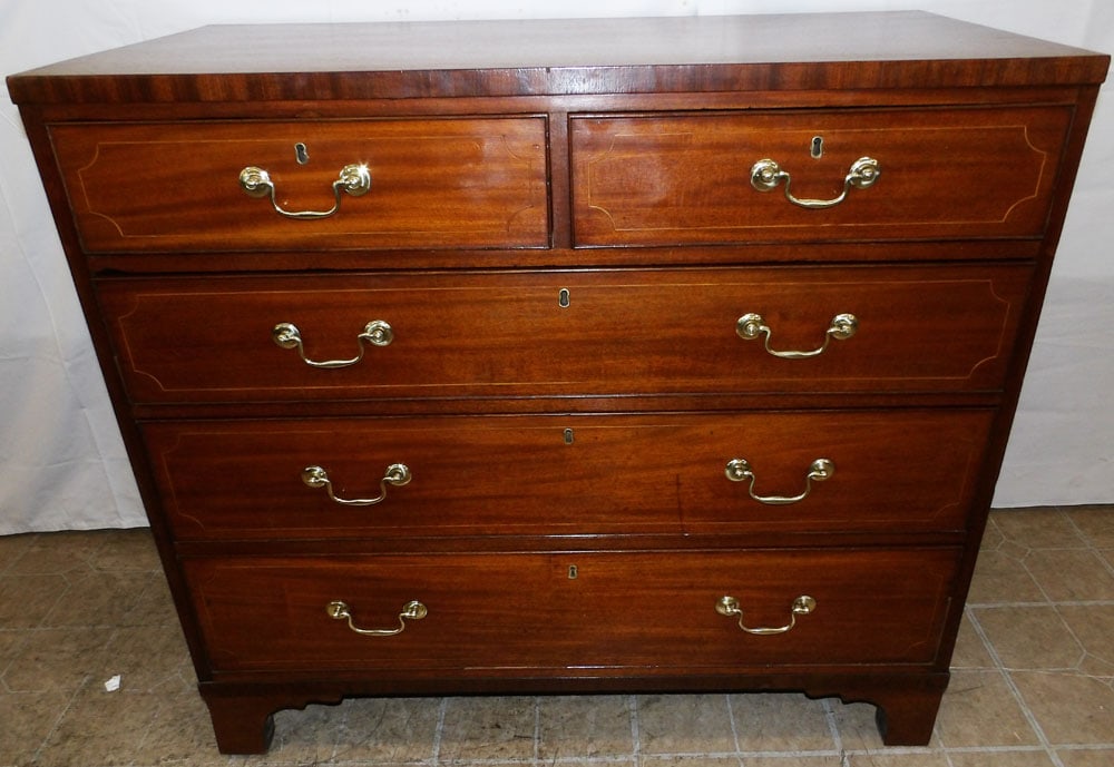 19th Century Mahogany Two Over Three Drawer Chest  (1 of 9)