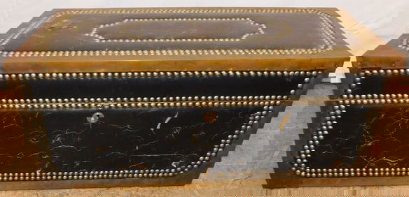 Leather & Brass Bound Box