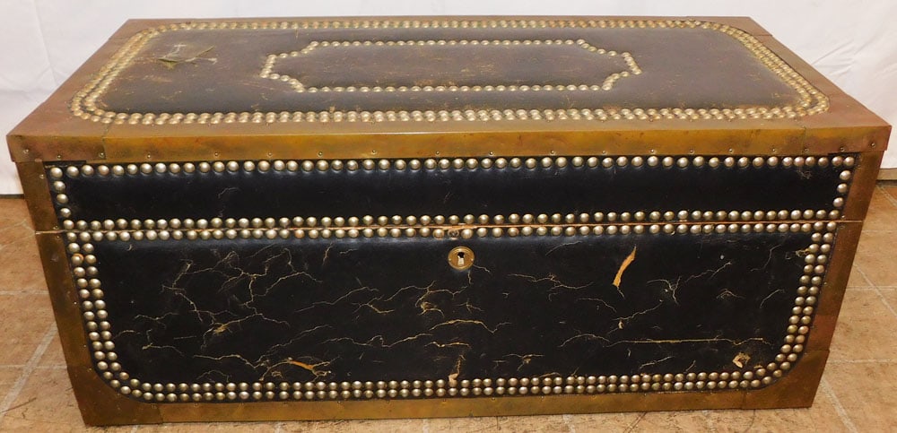 Leather & Brass Bound Box  (1 of 6)