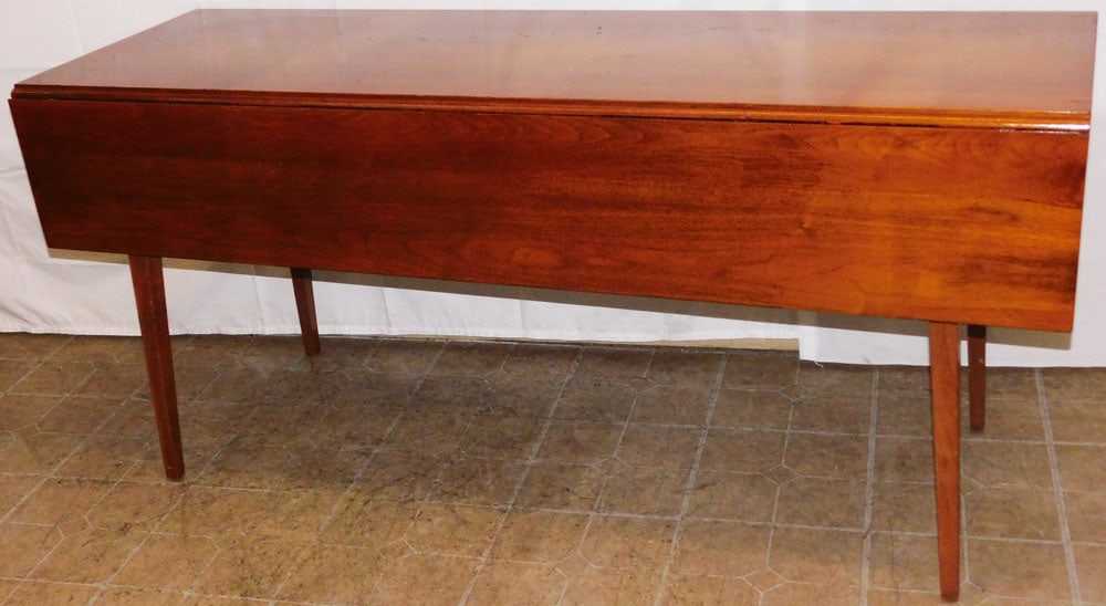 Walnut Bench Made Drop Leaf Harvest Table  (1 of 6)