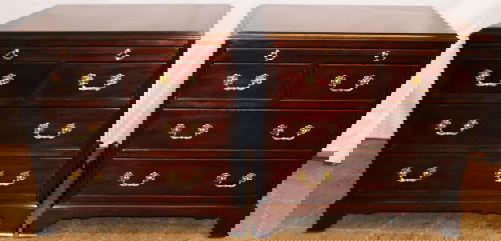 Pair of Mahogany Two Over Two Drawer Night Stands with Pull Out Slides by Century (1 of 10)