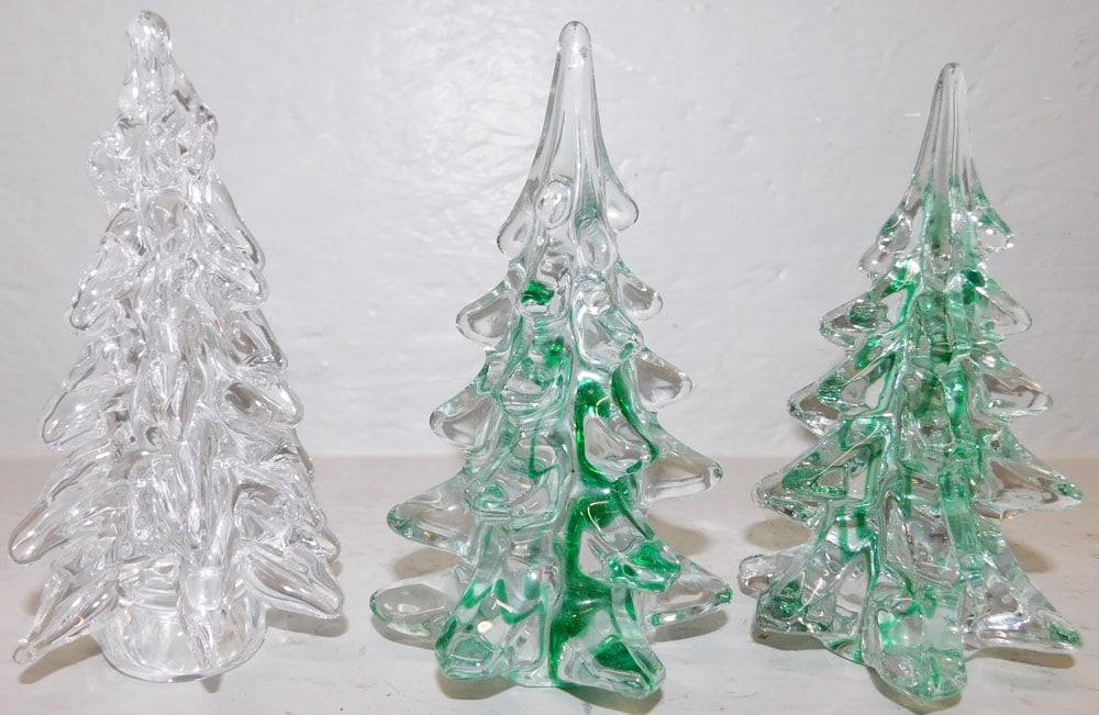Three Crystal Christmas Trees (1 of 3)