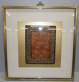 Framed Oriental Silk Embroidery