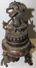 Oriental Bronze Covered Urn