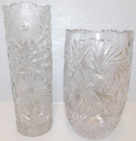 Two Cut Glass Vases