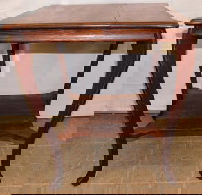 Antique Oak Two Tier Lamp Table