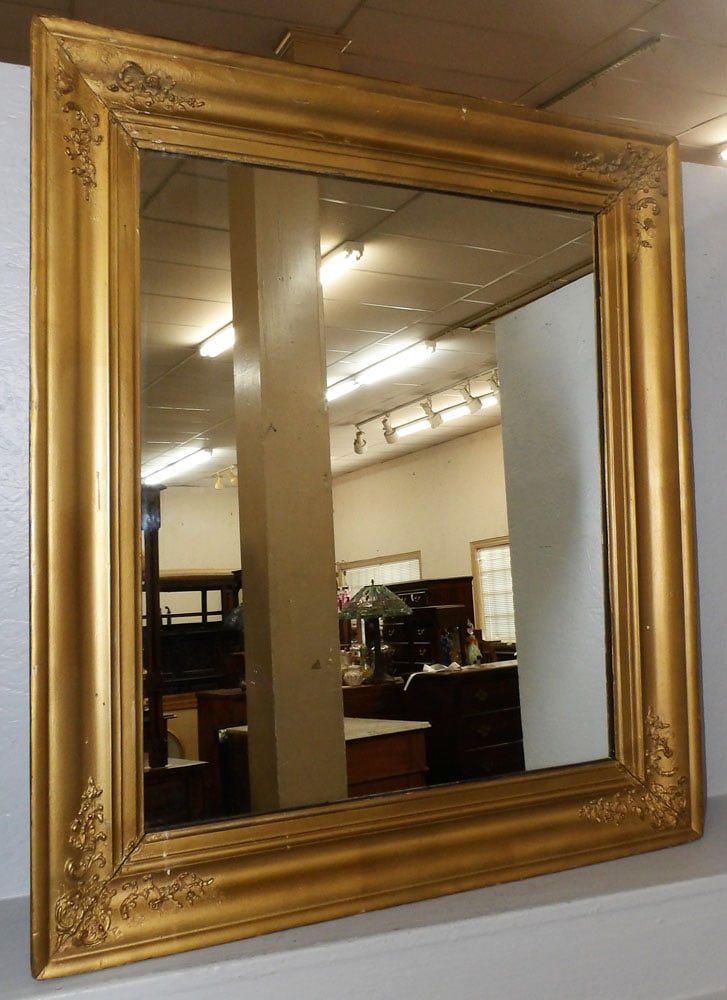 Antique Gilded Framed Mirror (1 of 4)