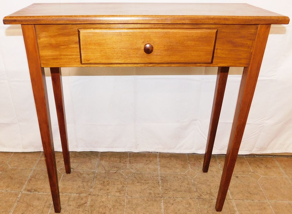 Pine Tapered Leg One Drawer Console Table (1 of 5)
