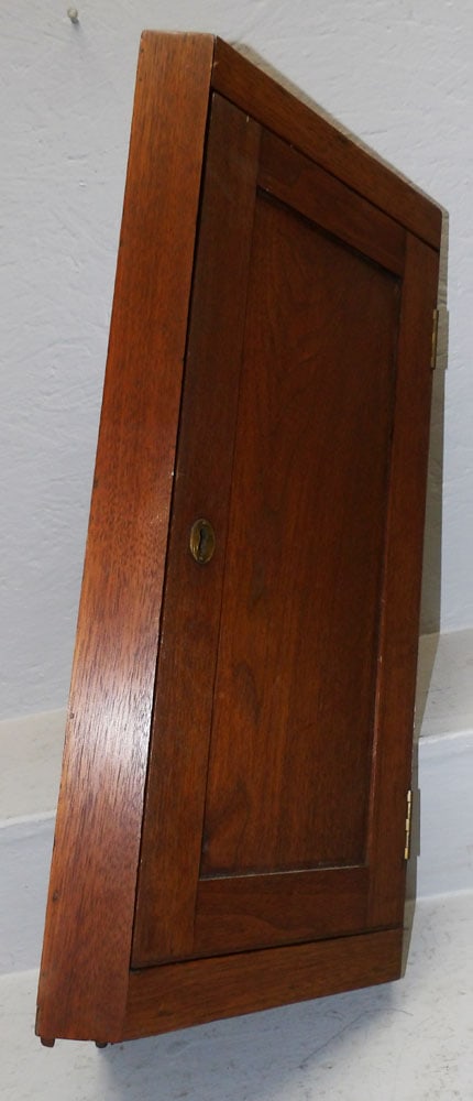 Antique Diminutive Walnut Hanging Corner Cabinet  (1 of 6)