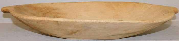 Antique Carved Wood Dough Bowl