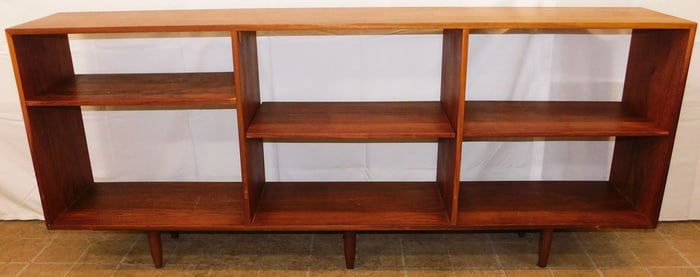 Mid Century Modern Teak Wood Veneer Book Shelf