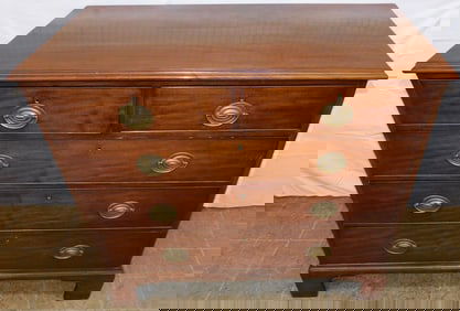 19th Century Mahogany Two Over Three Drawer Chest