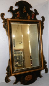 Oriental Paint Decorated Frame Mirror