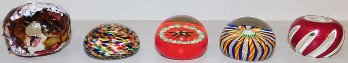 Lot of Art Glass Paperweights