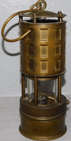 Vintage Brass Miners Lantern by Koehler