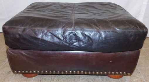 Leather Upholstered Ottoman