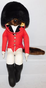Stuffed English Fox Jockey Doll