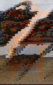 Inlaid Music Stand with Bamboo Base & Cherub Motif