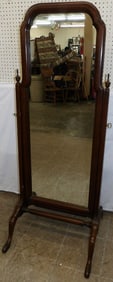 Mahogany Cheval Mirror by Henkel Harris