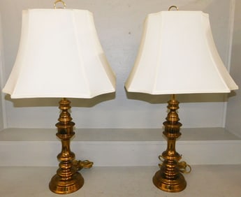Pair of Brass Lamps