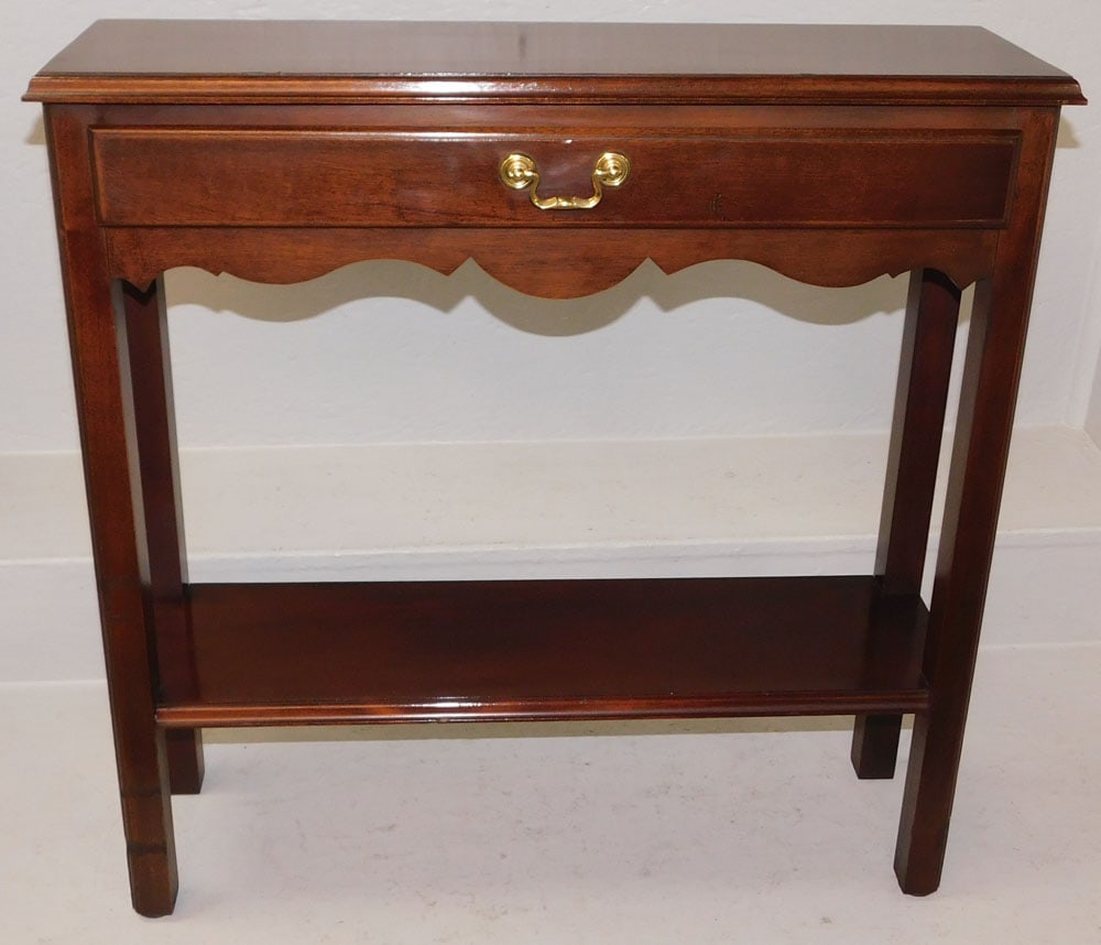 Mahogany Chippendale Style One Drawer Console (1 of 3)