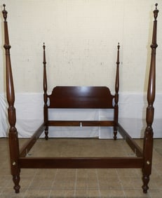 Mahogany Bench Made Queen Size Four Poster Bed by C B Wood - Wilson, NC 2005