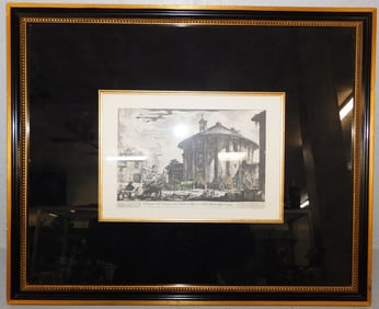 Framed Black & White Block Print