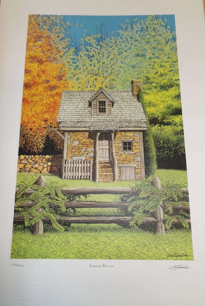 Unframed Bob Timberlake Print, "Autumn Retreat" (1 of 4)