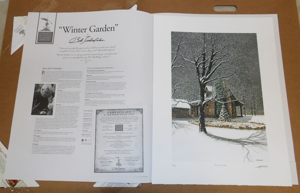 Unframed Bob Timberlake Print, "Winter Garden" (1 of 8)
