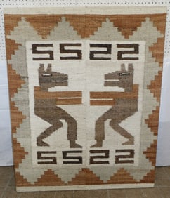 Framed Hand Woven Peruvian Blanket