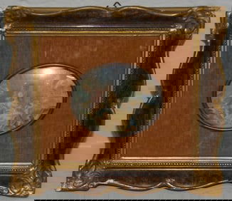 Framed Italian Hand Painted Cameo Plaque