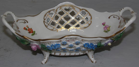 Dresden Porcelain Open Work Bowl
