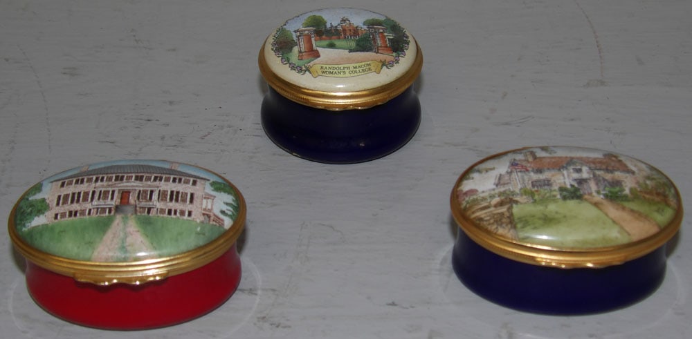 Three Enamel Painted Battersea Boxes by Halcyon Days  (1 of 8)